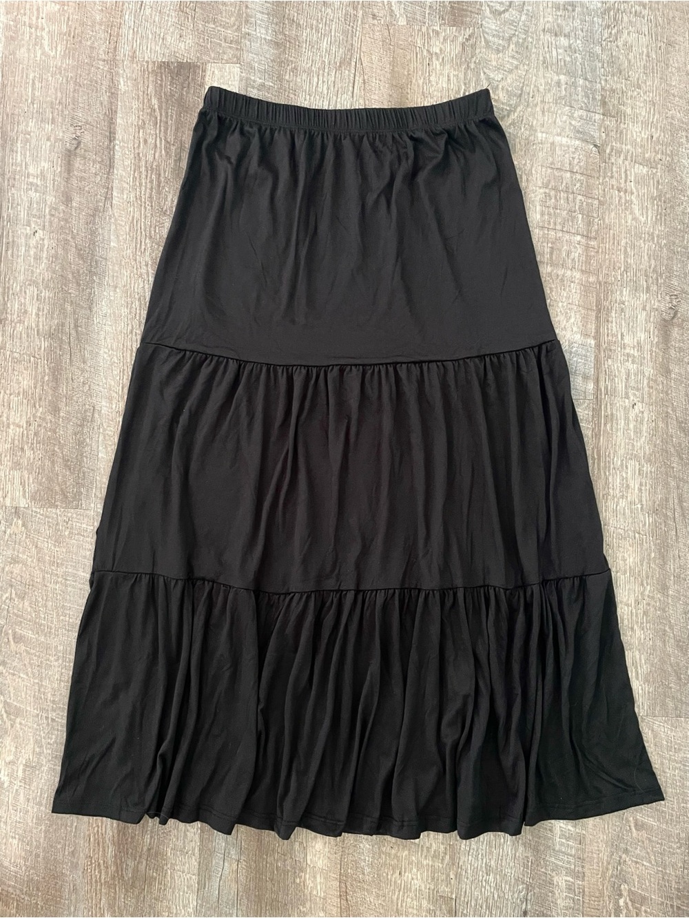 Black Tiered Maxi Skirt - Women Size Small/Medium NWOT